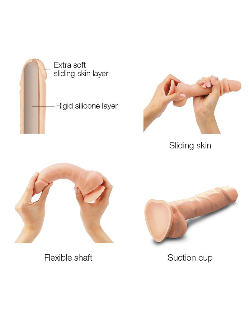 Strap-On-Me - Sliding Skin Realistische Dildo Maat XL - Nude