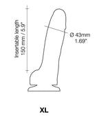 Strap-On-Me - Sliding Skin Realistische Dildo Maat XL - Nude