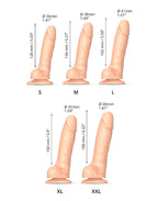 Strap-On-Me - Sliding Skin Realistische Dildo Maat XXL - Nude