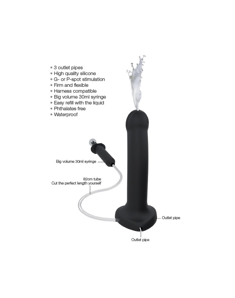 Strap-On-Me - Squirting Cum Dildo Maat L - Zwart