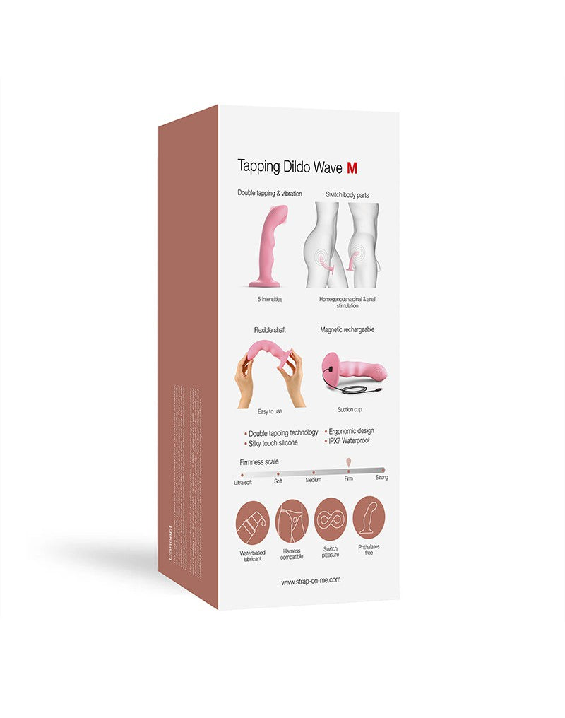 Strap-On-Me - Tappende Dildo Wave - Roze Koraal
