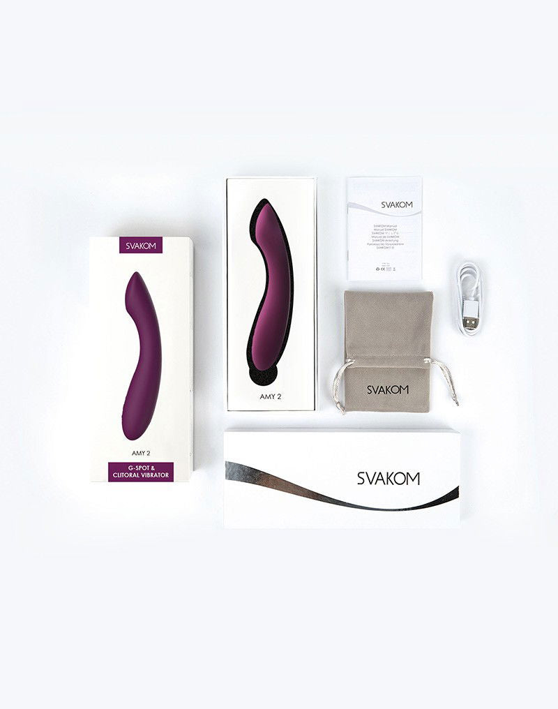 SVAKOM - Amy 2 - Flexibele G-Spot Vibrator - Paars