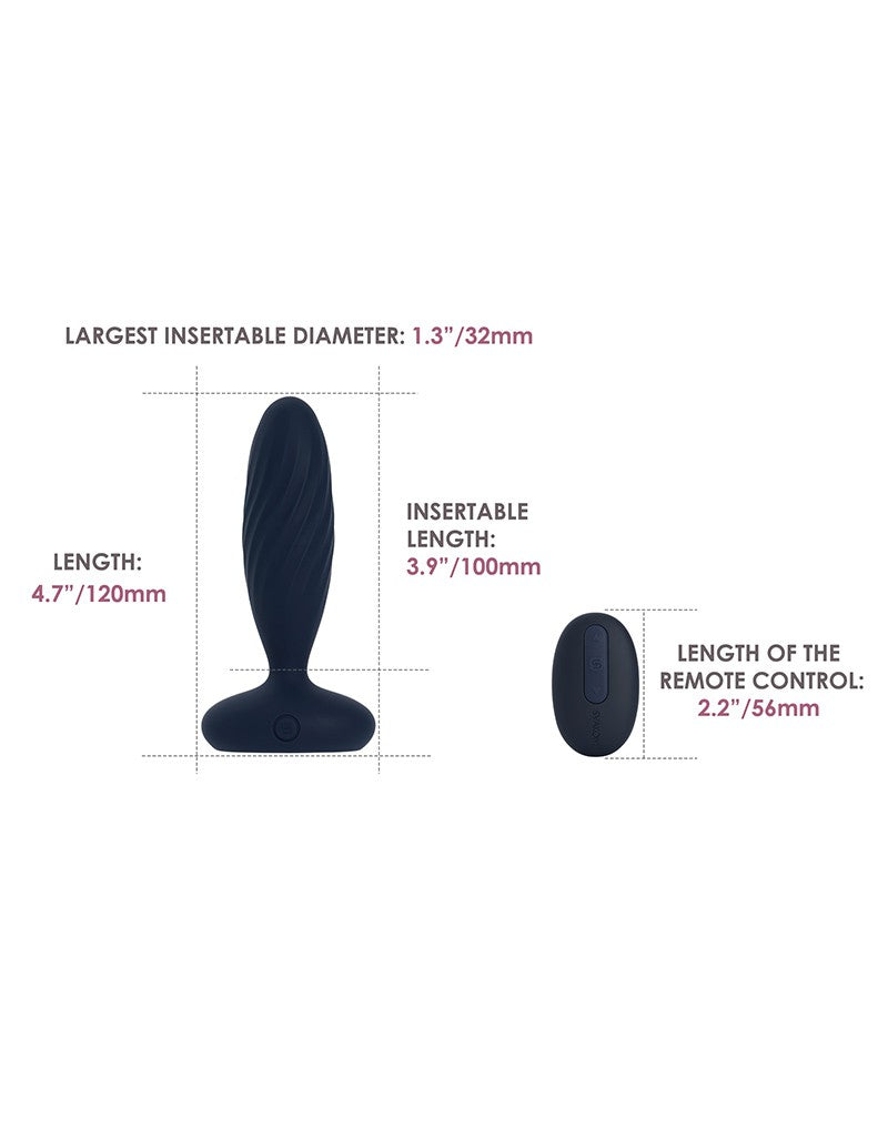 SVAKOM - Jordan - Anaal Vibrator App Controlled - Marine Blauw