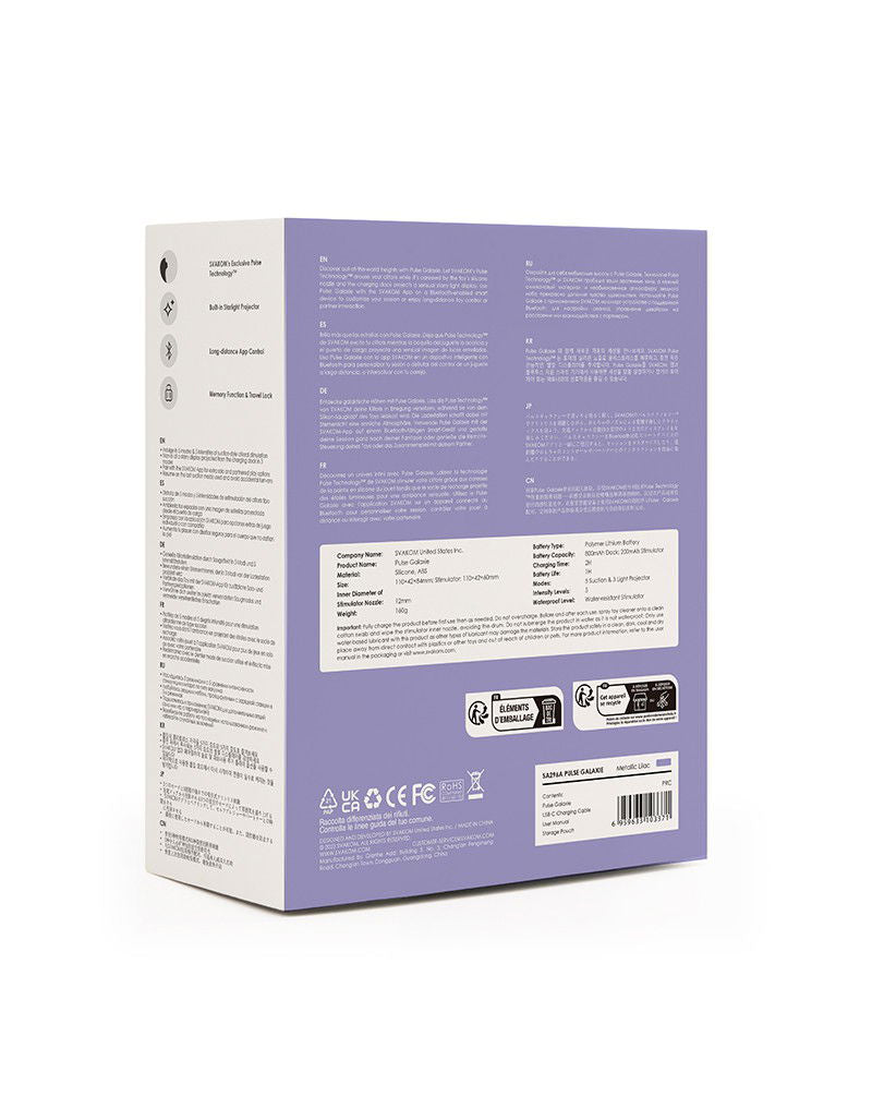 SVAKOM - Pulse Galaxie - Luchtdruk vibrator - Lila