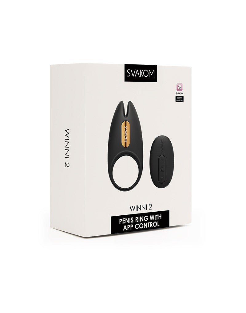 SVAKOM - Winni 2 - Cockring Vibrator met Afstandsbediening - Zwart