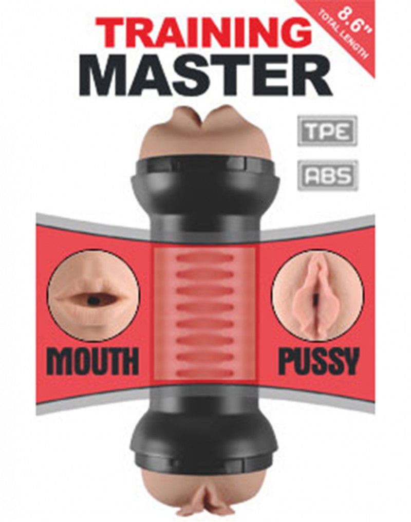 Training Master Double Side Stroker-Mouth and Pussy