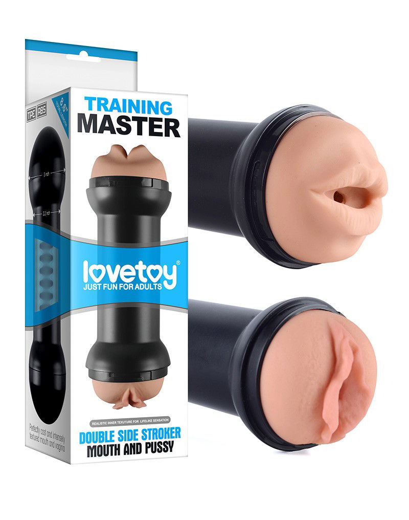 Training Master Double Side Stroker-Mouth and Pussy