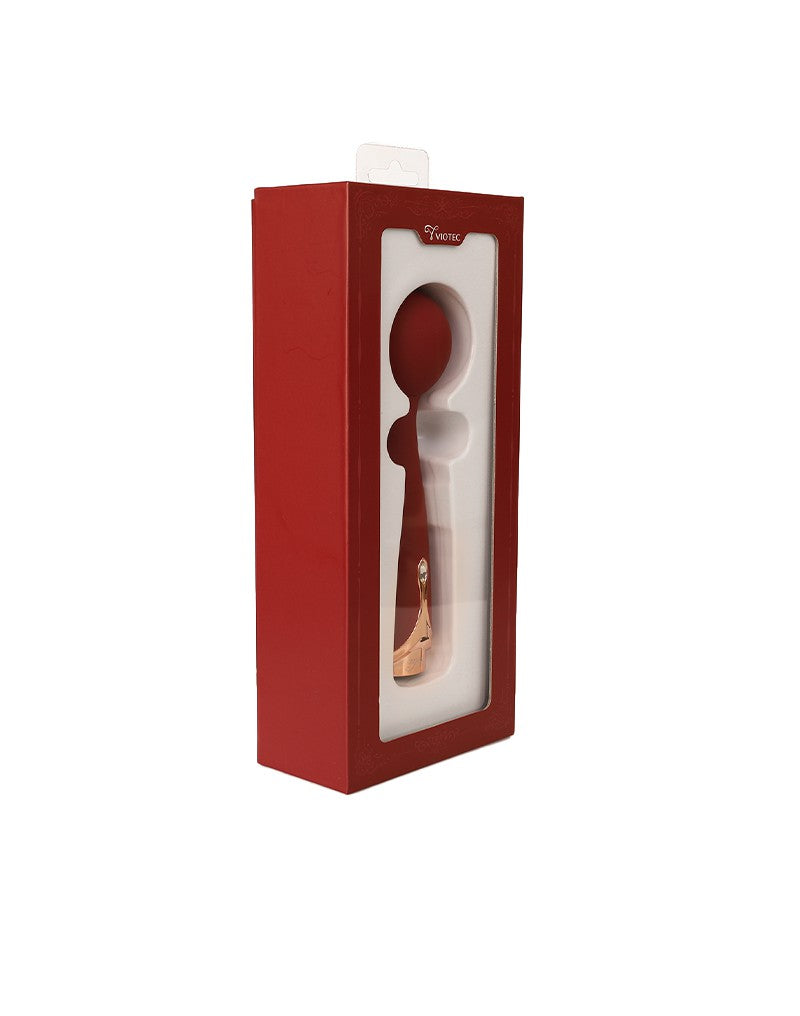 Viotec - Firelick - Mini Wand Vibrator - Goud & Wijnrood