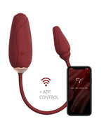 Viotec - Flora - Draagbare Vibrator met Appbediening - Goud & Wijnrood