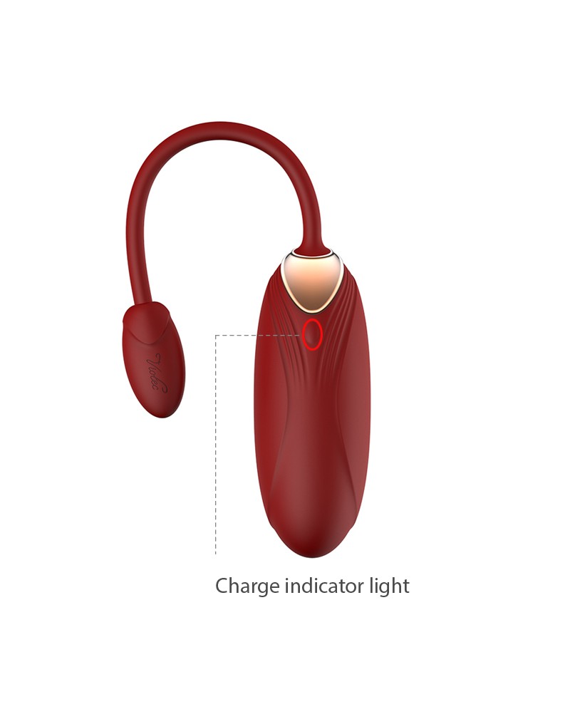 Viotec - Oliver Pro - Draagbare Vibrator met Appbediening - Goud & Wijnrood