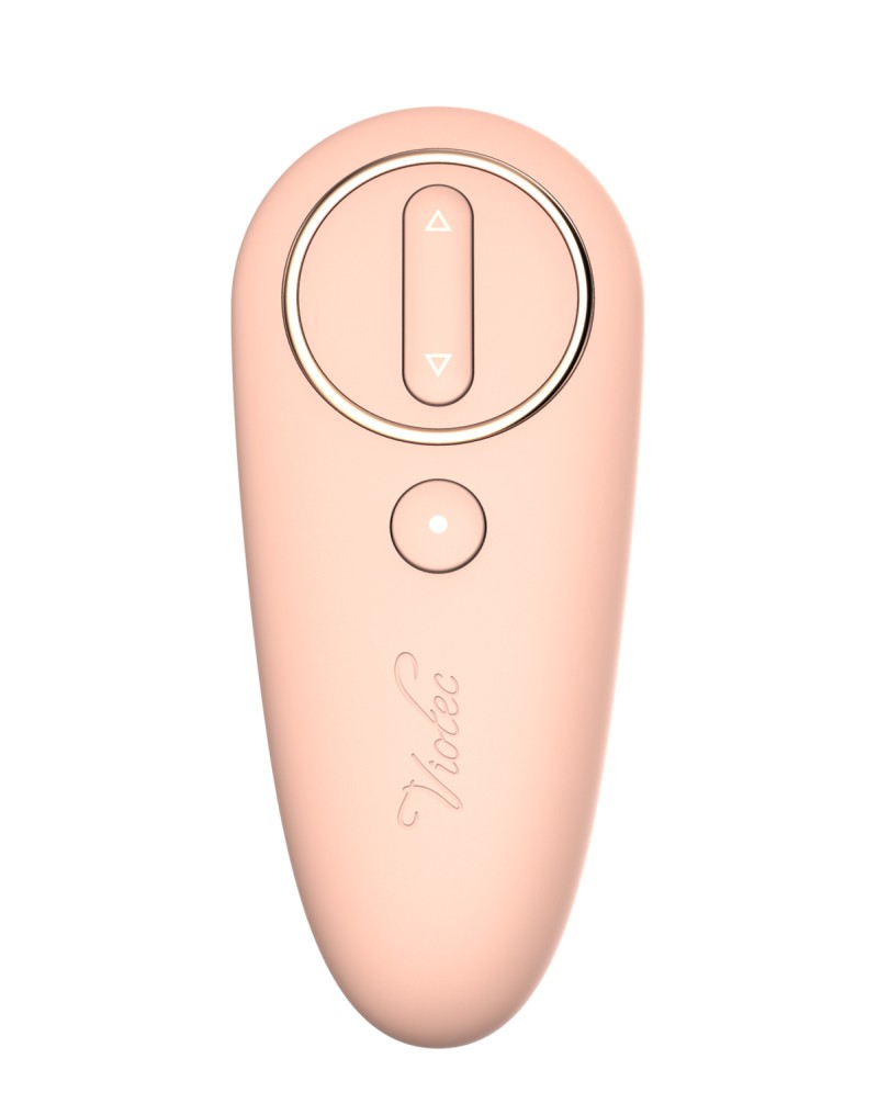 Viotec - Oliver - Draagbare vibrator met afstandsbediening - Goud & Wijnrood