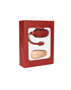 Viotec - Oliver - Draagbare vibrator met afstandsbediening - Goud & Wijnrood