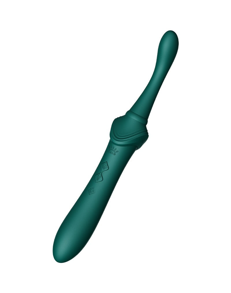 ZALO - Bess 2 - Verwarmende Clitoris Massager met 4 opzetstukken - Groen