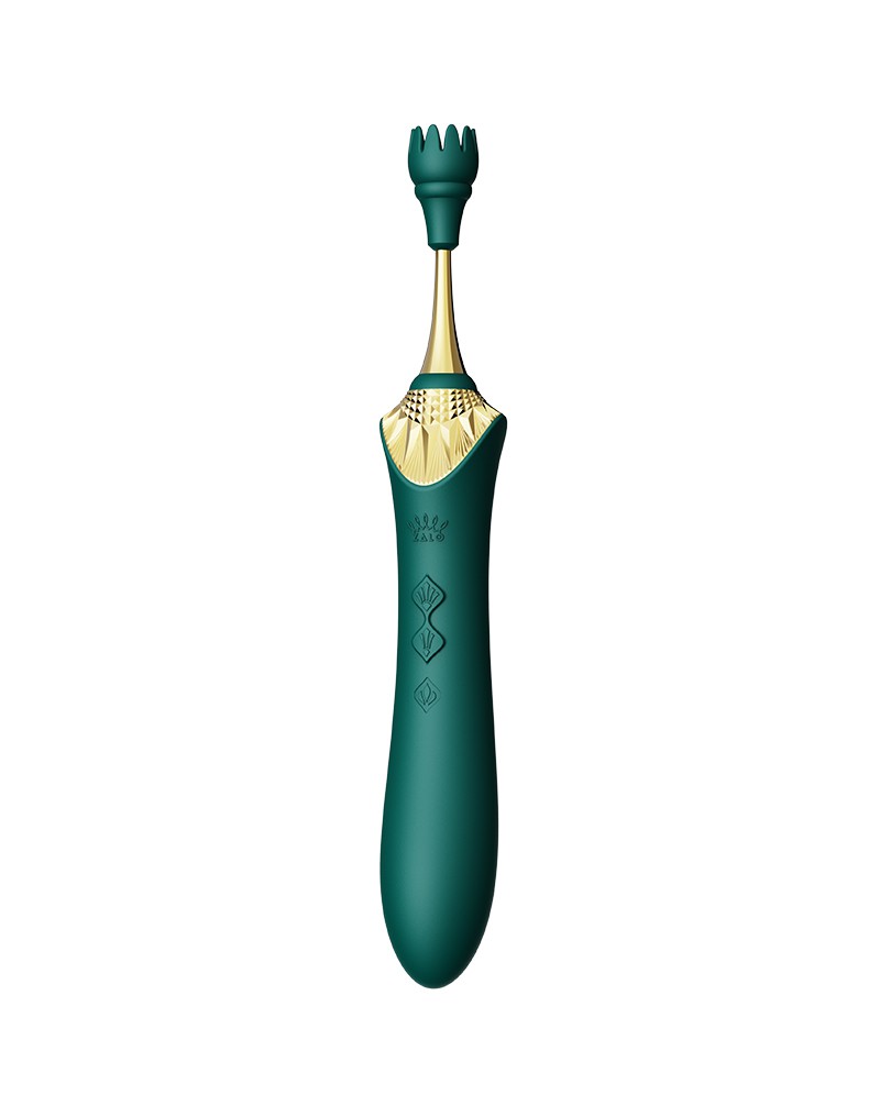 ZALO - Bess 2 - Verwarmende Clitoris Massager met 4 opzetstukken - Groen