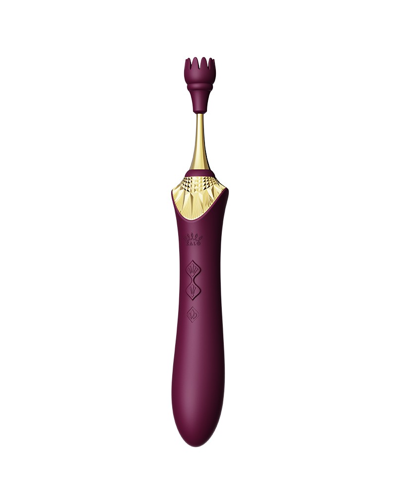 ZALO - Bess 2 - Verwarmende Clitoris Massager met 4 opzetstukken - Paars
